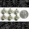 Verdigris Finished Brass Sea Snail Two Sided Charms - Set of Six - XXX - V-C133